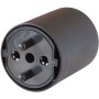 Brennenstuhl Adapter Fix schwarz DE auf CH 230V 2-polig T11 auf Schuko-Stecker mit Buchse