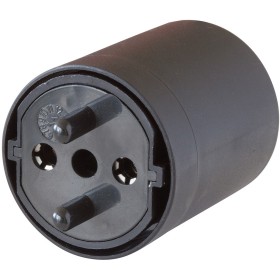 Brennenstuhl Adapter Fix schwarz DE auf CH 230V 2-polig T11 auf Schuko-Stecker mit Buchse