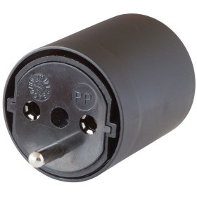 Brennenstuhl Adapter Fix schwarz DE auf CH, 230V 3-polig T13 auf Schuko-Stecker mit Buchse