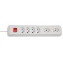 Brennenstuhl Striscia di prese 6 vie 4+2x 90° (cavo da 2m, con interruttore) bianco *CH*