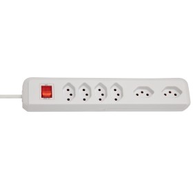 Brennenstuhl cleverLINE Steckdosenleiste 6fach 4+2x 90° (2m Kabel, mit Schalter) weiss *CH*