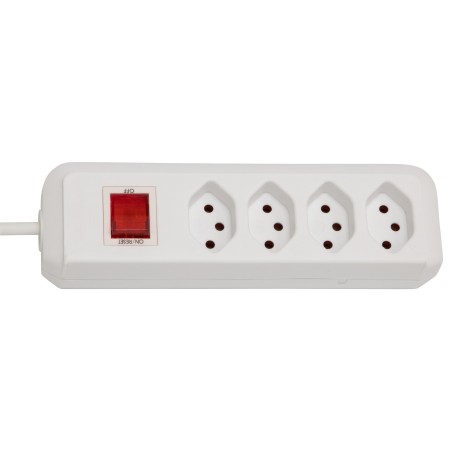 Brennenstuhl cleverLINE 4er-Steckdosenleiste (1.5m Kabel, mit Schalter) weiss