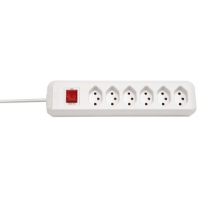 Brennenstuhl cleverLINE 6-fach-Steckdosenleiste (2m Kabel, mit Schalter) weiss