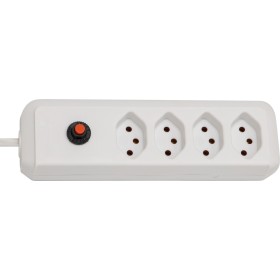 Brennenstuhl cleverLINE 4er-Steckdosenleiste (1,5m Kabel, ohne Schalter, für den Innenbereich) weiss