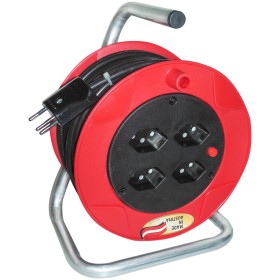 Brennenstuhl BAT ST 180 Kabelrolle, 4x Steckdose T13, Stecker T12, 20m H05VV-F 3G1.0 schwarz
