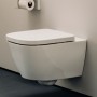 WC mural LAUFEN MEDA, à chasse directe sans rebord - vue technique