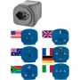 Brennenstuhl Adattatore universale da viaggio con 6 adattatori e fusibile da 10A