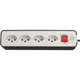 Brennenstuhl Ecolor Steckdosenleiste 4fach schwarz/weiss 1,5m H05VV-F 3G1,0 mit Schalter *CH*