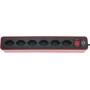 Brennenstuhl Ciabatta Ecolor 6 prese rosso/nero 1,5m H05VV-F 3G1,0 con interruttore *CH*