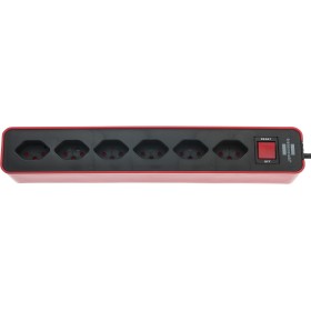 Brennenstuhl Ecolor Steckdosenleiste 6-fach rot/schwarz 1,5m H05VV-F 3G1,0 mit Schalter *CH*