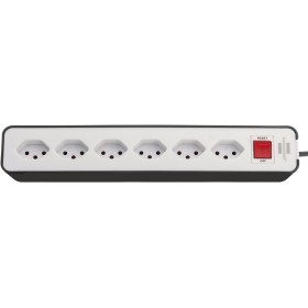 Brennenstuhl Ecolor Steckdosenleiste 6-fach schwarz/weiss 1,5m H05VV-F 3G1,0 mit Schalter *CH*