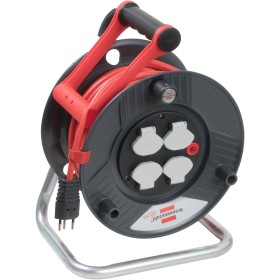 Brennenstuhl Garant ST 240 Kabelrolle, 4x Steckdose T13, Stecker T12, 25m H05VV-F 3G1.5 rot