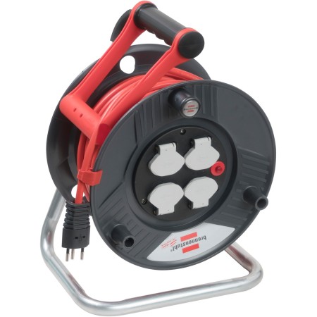 Brennenstuhl Garant ST 240 Kabelrolle, 4x Steckdose T13, Stecker T12, 25m H05VV-F 3G1.5 rot