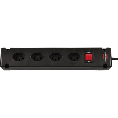 Brennenstuhl Bremounta Steckdosenleiste 4fach schwarz 3m H05VV-F, 3G1,0 mit Schalter *CH*