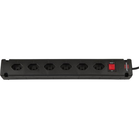 Brennenstuhl Ciabatta Bremounta 6 prese nera 3m H05VV-F, 3G1,0 con interruttore *CH*