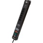 Brennenstuhl Ciabatta con protezione da sovratensioni Premium-Line 60.000A con 2 porte di ricarica USB 6
