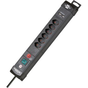 Brennenstuhl Premium-Line Steckdosenleiste 6-fach mit Schalter und Aufhänge-Vorrichtung mit 3m Kabel