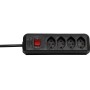 Brennenstuhl cleverLINE 4er-Steckdosenleiste (1.5m Kabel, mit Schalter) schwarz