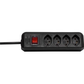 Brennenstuhl cleverLINE 4er-Steckdosenleiste (1.5m Kabel, mit Schalter) schwarz
