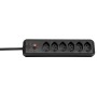 Brennenstuhl cleverLINE 6er-Steckdosenleiste (2m Kabel, ohne Schalter, für den Innenbereich) schwarz