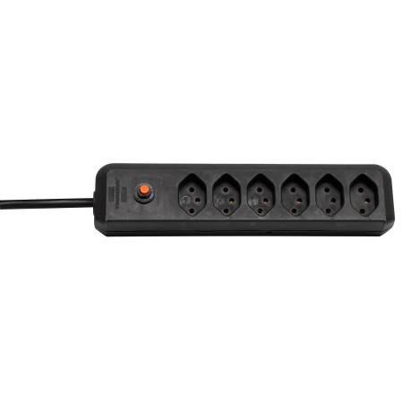 Brennenstuhl cleverLINE 6er-Steckdosenleiste (2m Kabel, ohne Schalter, für den Innenbereich) schwarz