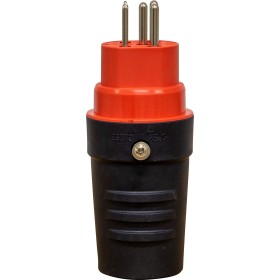 Brennenstuhl Stecker T15, 230V/400V/10A, rot/schwarz, IP55