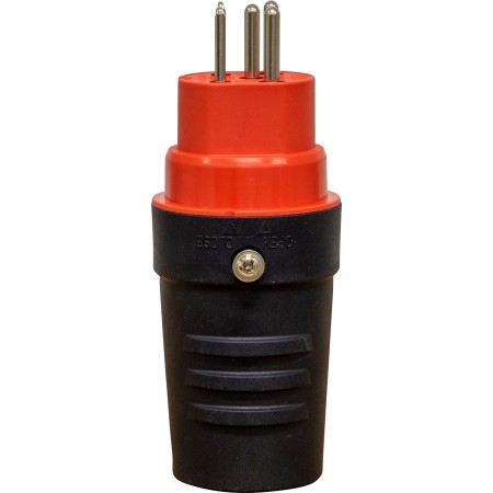 Brennenstuhl Stecker T15, 230V/400V/10A, rot/schwarz, IP55
