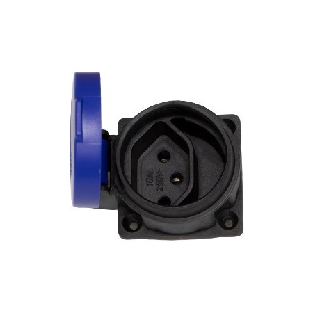 Brennenstuhl Scatola da incasso T13, 230V/10A, con coperchio a scomparsa, blu/nero, IP55