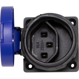 Brennenstuhl Boîtier encastrable T23, 230V/16A, avec couvercle rabattable, bleu/noir, IP55