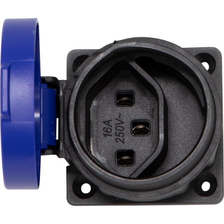 Brennenstuhl Boîtier encastrable T23, 230V/16A, avec couvercle rabattable, bleu/noir, IP55