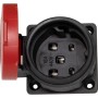 Brennenstuhl Boîte encastrée Type25, 400V/16A, avec couvercle rabattable, rouge/noir, IP55