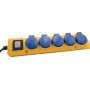 Brennenstuhl Super-Solid Steckdosenverteiler 5x T13 Steckdosen, T13 Stecker, 5m 3G1,5 gelb/blau, IP55