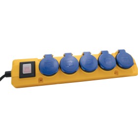 Brennenstuhl Super-Solid Steckdosenverteiler 5x T13 Steckdosen, T13 Stecker, 5m 3G1,5 gelb/blau, IP55