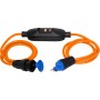 Brennenstuhl Câble de rallonge avec interrupteur FI, 1.5m+1.5m N07V3V3-F3G1.5 orange IP55 *CH*