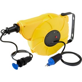 Brennenstuhl Kabeltrommel Automatik mit CH Stecksystem IP 55 / Automatischer Kabelaufroller für innen
