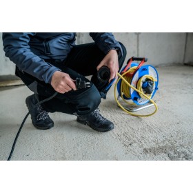 Rouleau de câble d'appareil Super Solide G 290 + Bretec, Prise T13, Fiche T13, 33m 3G1,5 jaune, Système de prise CH IP55