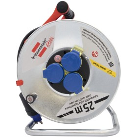 Enrouleur de câble Garant SK pour usage extérieur, système de prise CH IP55, 3 prises T23, fiche T23, câble 25m