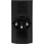 Brennenstuhl cleverLINE Abzweigstecker flach 2-fach schwarz, drehbar bis 300° *CH* - technische Ansicht