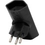 Brennenstuhl cleverLINE Abzweigstecker flach 2-fach schwarz, drehbar bis 300° *CH*
