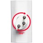 Brennenstuhl cleverLINE Abzweigstecker flach 2-fach weiss, drehbar bis 300° *CH* - Produktansicht
