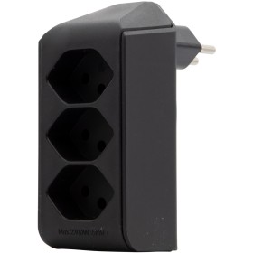 Brennenstuhl cleverLINE Abzweigstecker 3-fach schwarz, drehbar bis 300° mit Aufhänger *CH*