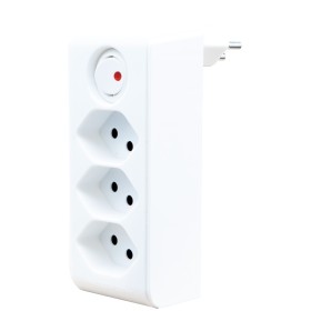 Brennenstuhl cleverLINE Abzweigstecker 3-fach weiss mit Schalter, drehbar bis 300° mit Aufhänger *CH*