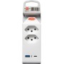 Brennenstuhl cleverLINE Abzweigstecker 2-fach weiss mit USB Typ-A und USB Typ-C PD - Detailansicht