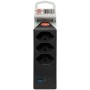 Brennenstuhl cleverLINE Abzweigstecker 3-fach schwarz mit USB Typ-A und USB Typ-C - Detailansicht