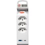 Brennenstuhl cleverLINE Abzweigstecker 3-fach weiss mit USB Typ-A und USB Typ-C drehbar bis 300° - Detailansicht