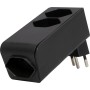 Brennenstuhl cleverLINE Abzweigstecker 2+1 fach schwarz, drehbar bis 300° mit Aufhänger *CH* - Produktansicht