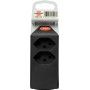Brennenstuhl cleverLINE Abzweigstecker 2+1 fach schwarz, drehbar bis 300° mit Aufhänger *CH* - technische Ansicht