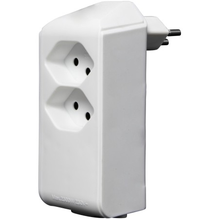 Brennenstuhl cleverLINE Abzweigstecker 2+1 fach weiss, drehbar bis 300° mit Aufhänger *CH*