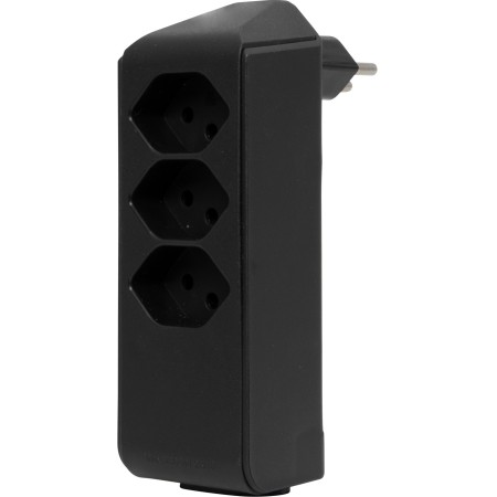 Brennenstuhl cleverLINE Abzweigstecker 3+1 fach schwarz, drehbar bis 300° mit Aufhänger *CH*