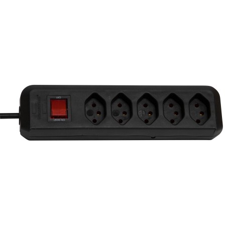 Brennenstuhl cleverLINE 5er-Steckdosenleiste (5m Kabel, mit Schalter) schwarz